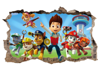 Nálepka na stenu - Nálepka na stenu Paw Patrol 47x77 cm, viacfarebná